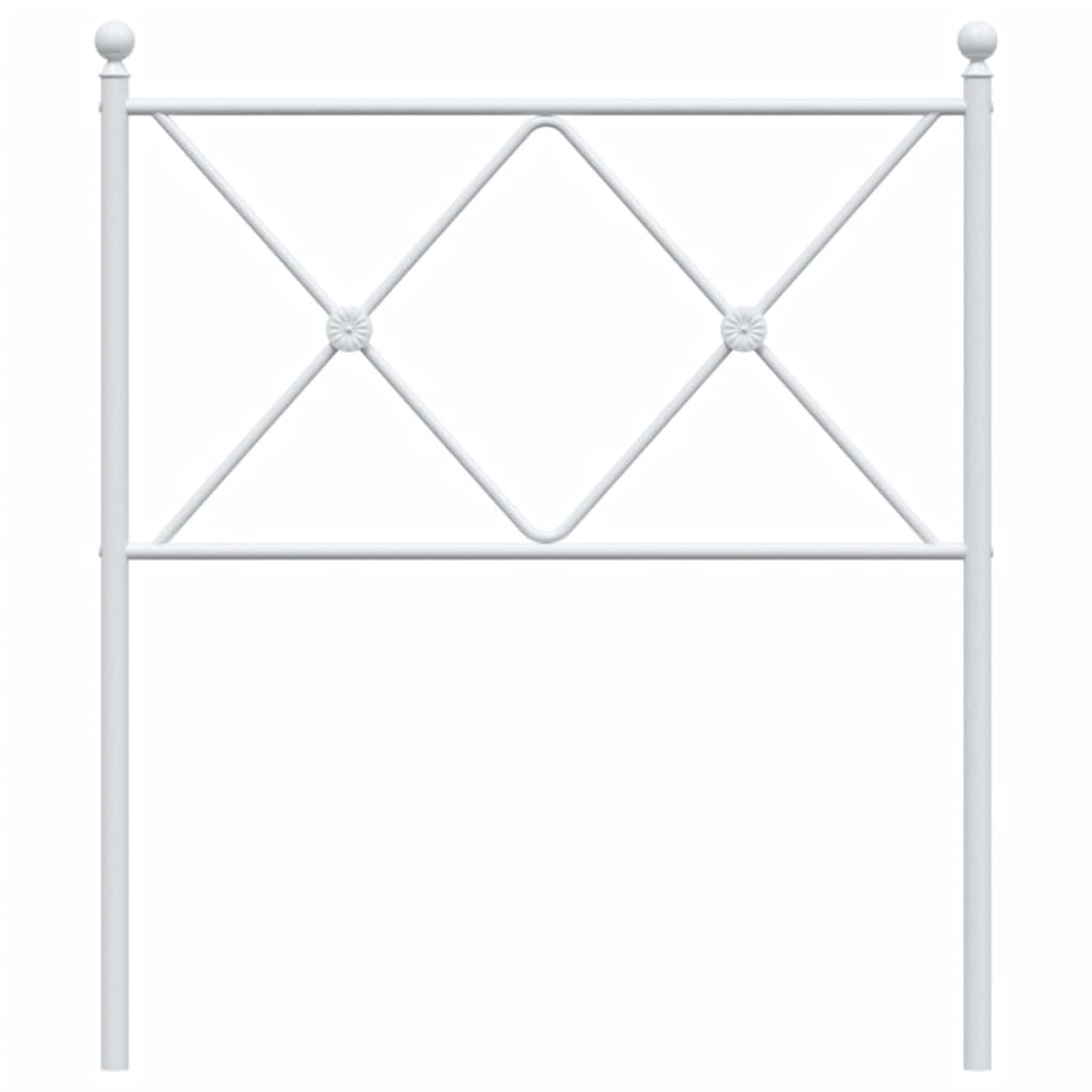 vidaXL Metal Replace Headboard White 75cm
