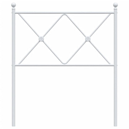 vidaXL Metal Replace Headboard White 75cm