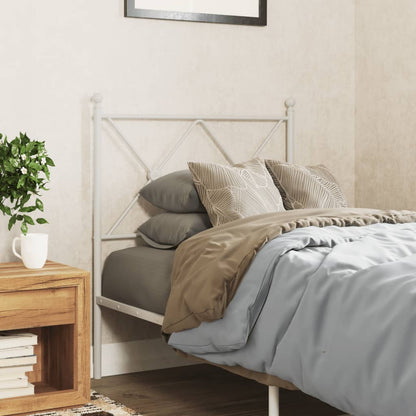 vidaXL Metal Replace Headboard White 75cm