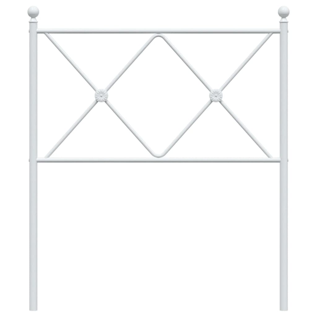 vidaXL Metal Replace Headboard White 80cm