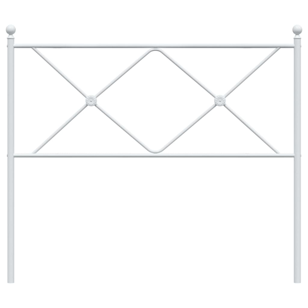 vidaXL Metal Replace Headboard White 100cm