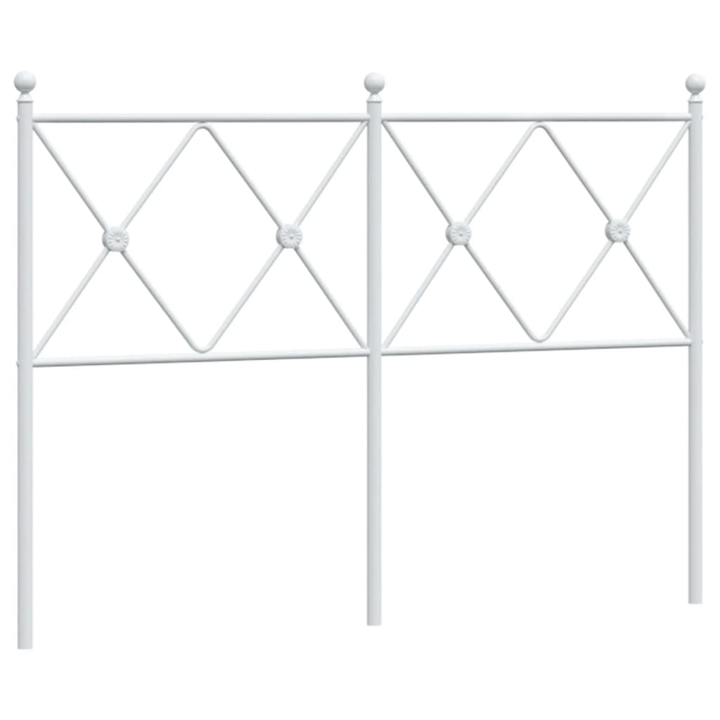 vidaXL Metal Replace Headboard White 120cm