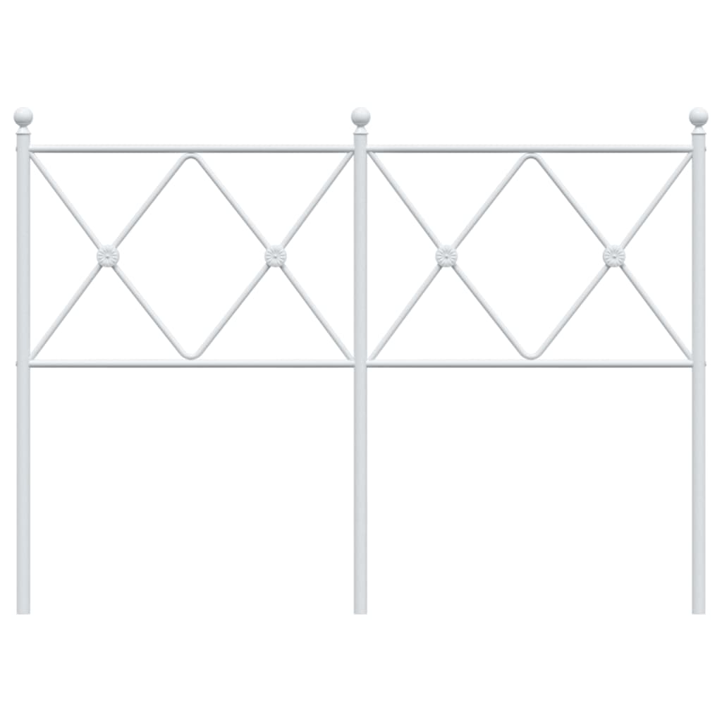 vidaXL Metal Replace Headboard White 120cm
