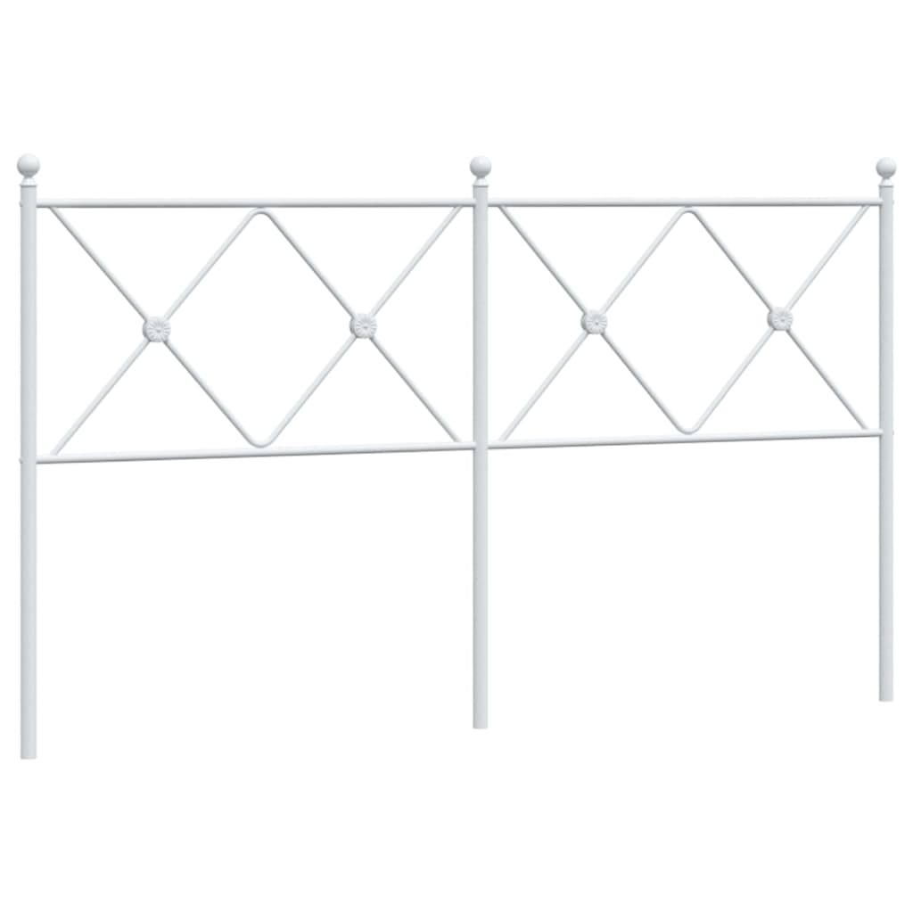vidaXL Metal Replace Headboard White 150cm