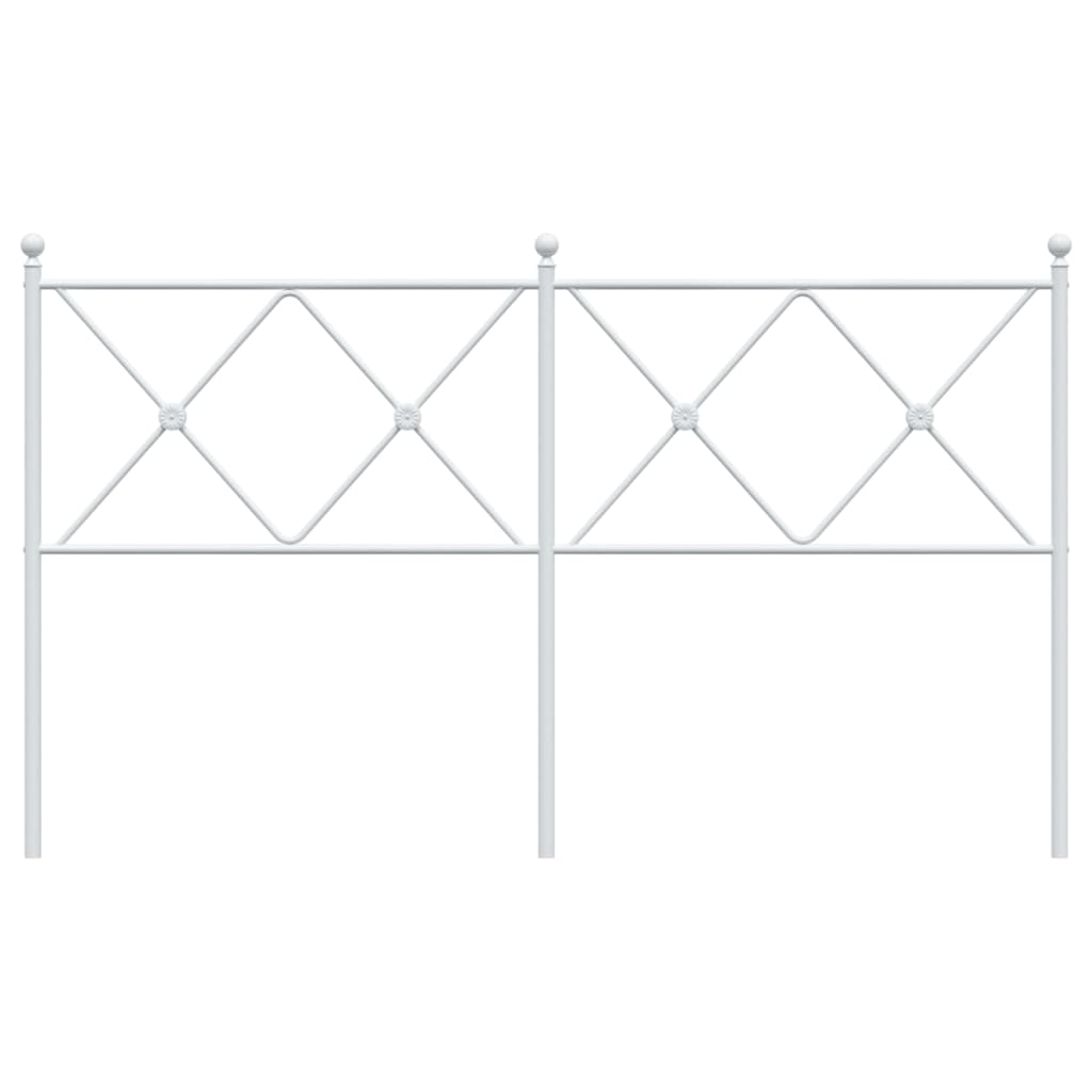 vidaXL Metal Replace Headboard White 150cm