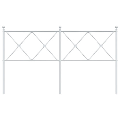 vidaXL Metal Replace Headboard White 150cm