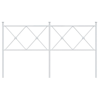 vidaXL Metal Replace Headboard White 160cm