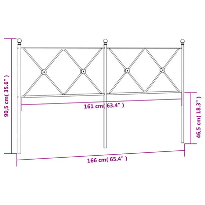 vidaXL Metal Replace Headboard White 160cm