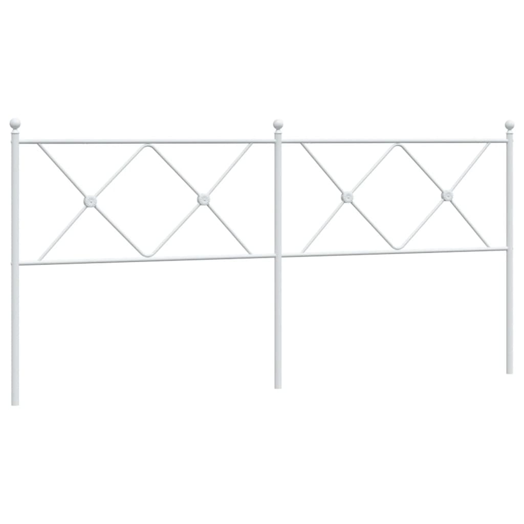 vidaXL Metal Replace Headboard White 180cm