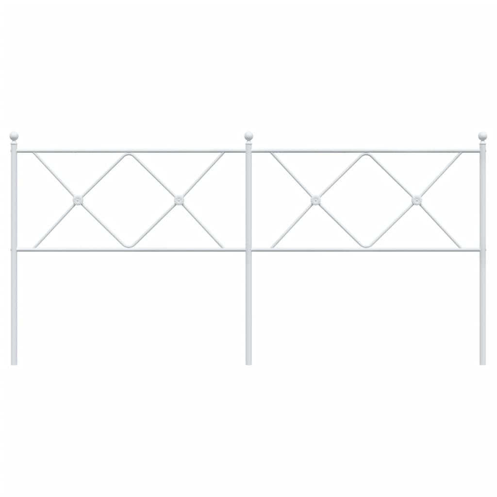vidaXL Metal Replace Headboard White 180cm