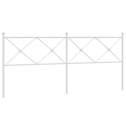 vidaXL Metal Replace Headboard White 193cm