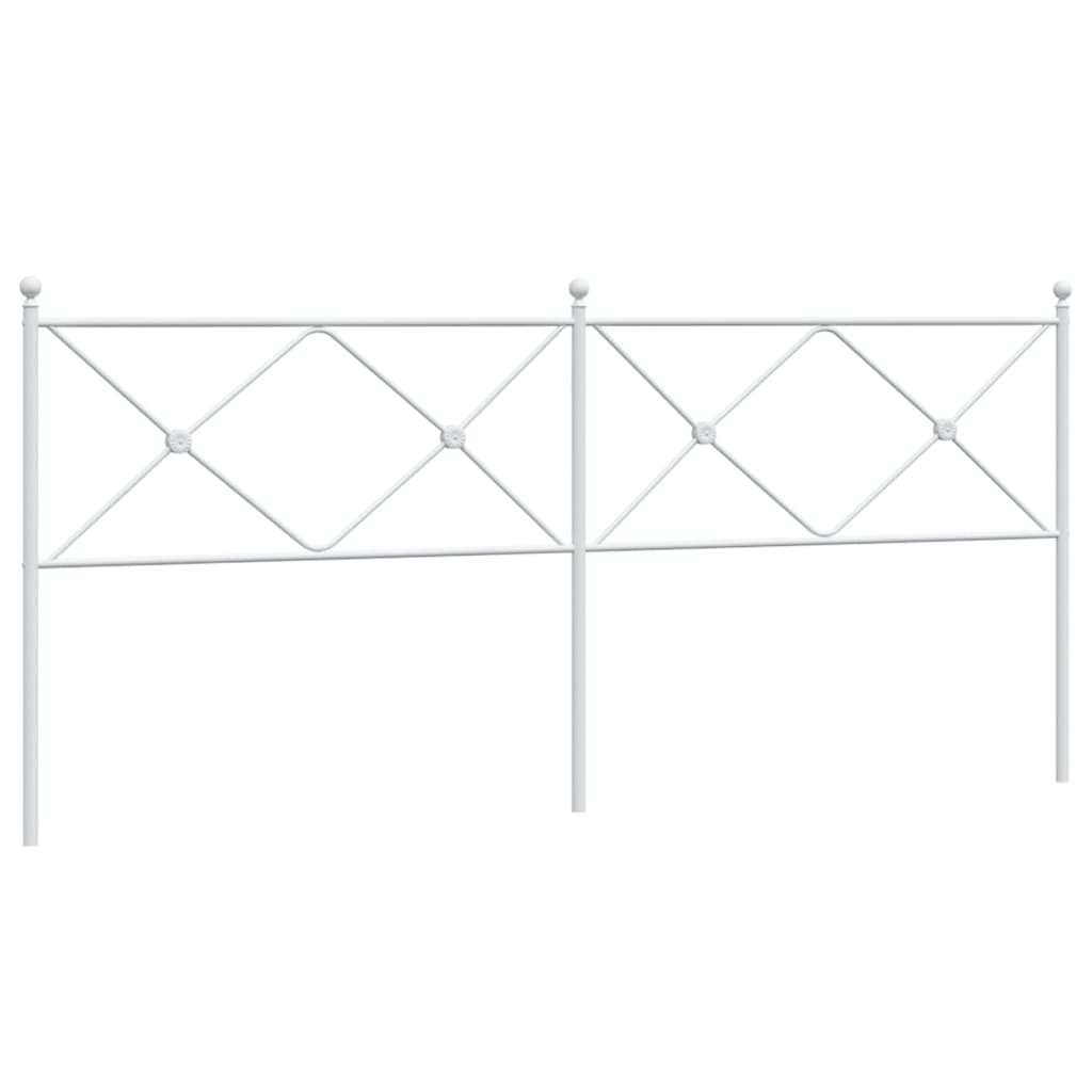 vidaXL Metal Replace Headboard White 200cm