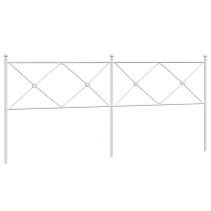 vidaXL Metal Replace Headboard White 200cm