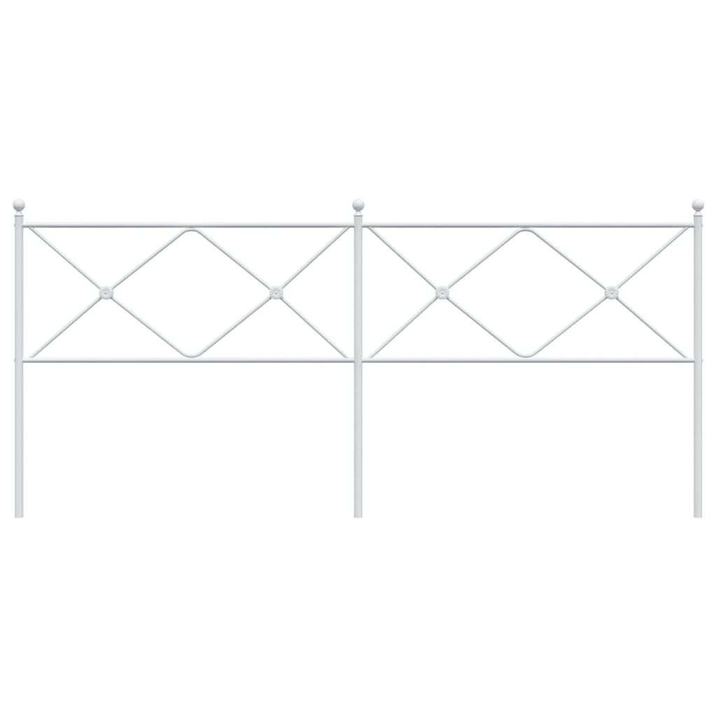 vidaXL Metal Replace Headboard White 200cm