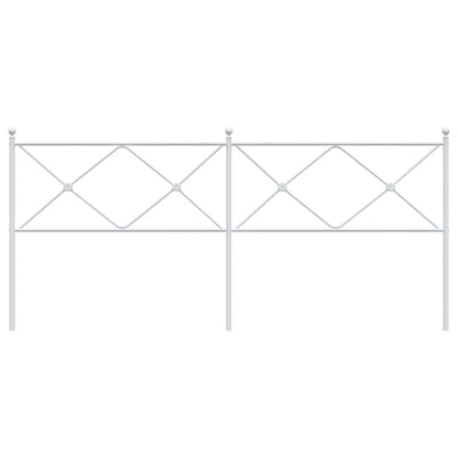 vidaXL Metal Replace Headboard White 200cm