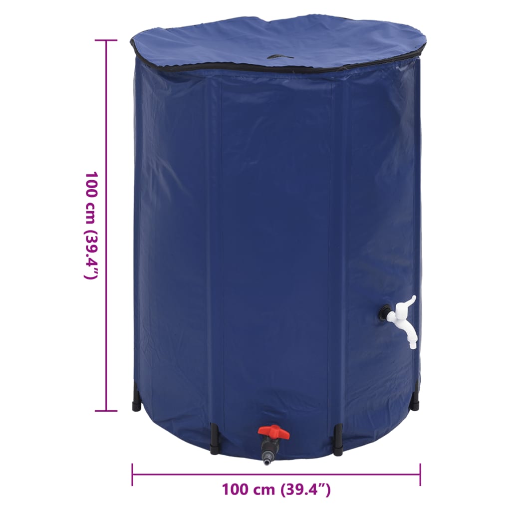 vidaXL Water Tank with Tap Foldable 750 L PVC