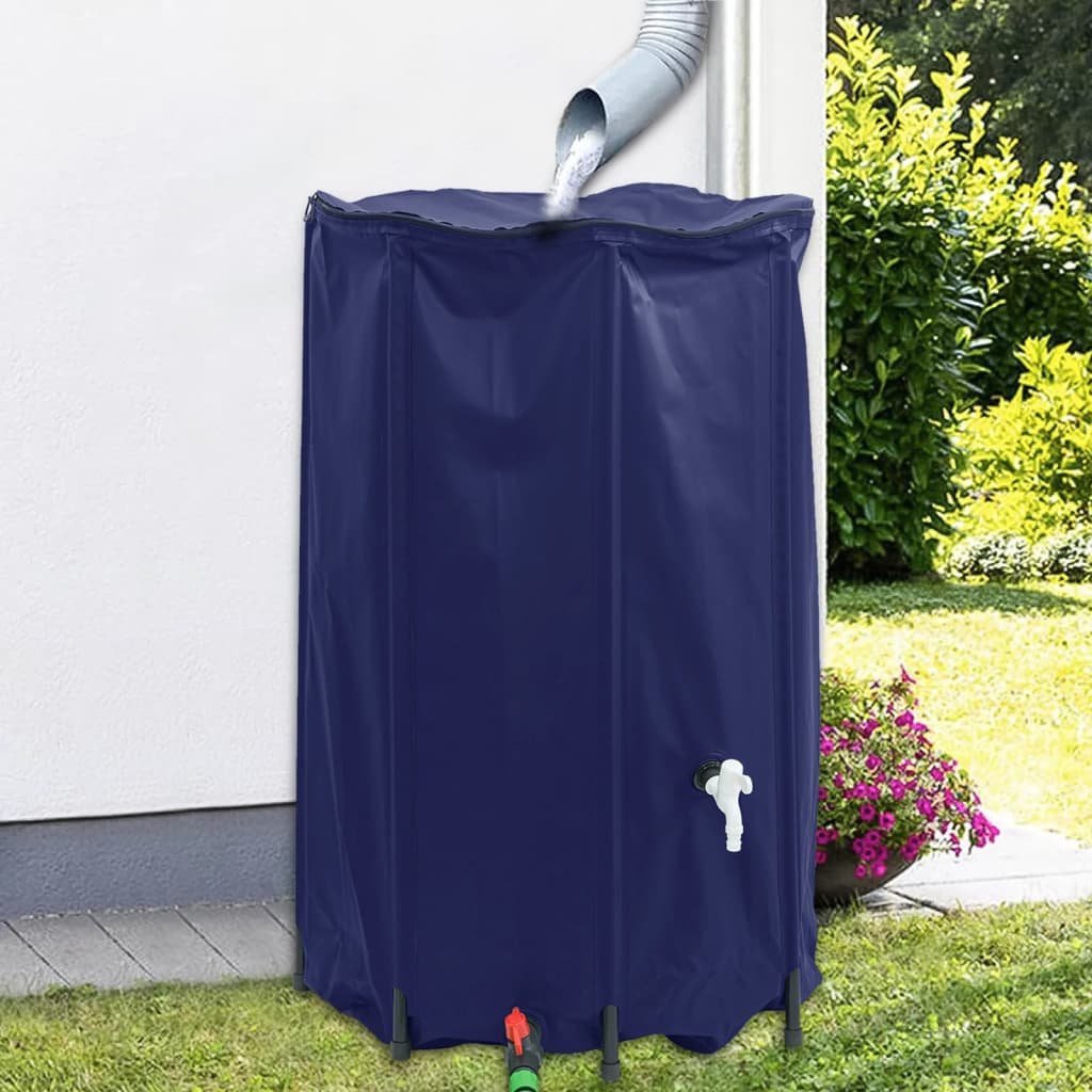 vidaXL Water Tank with Tap Foldable 500 L PVC