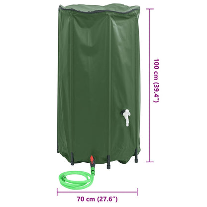 vidaXL Water Tank with Tap Foldable 380 L PVC