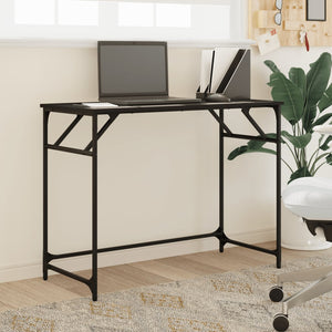 vidaXL Desk Black 100x45x76 cm Engineered Wood and Powder-coated Steel