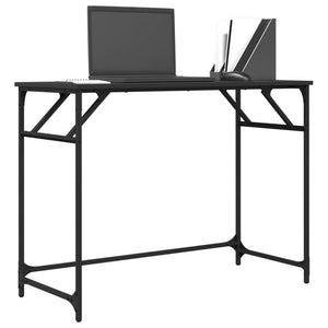 vidaXL Desk Black 100x45x76 cm Engineered Wood and Powder-coated Steel