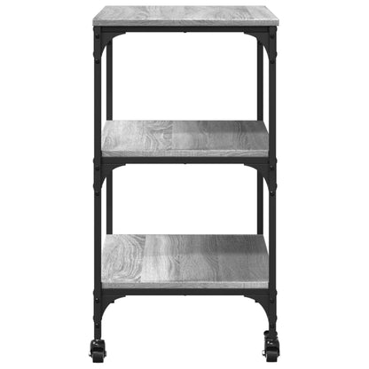 vidaXL Kitchen Trolley Grey Sonoma 60x41x76 cm Engineered Wood
