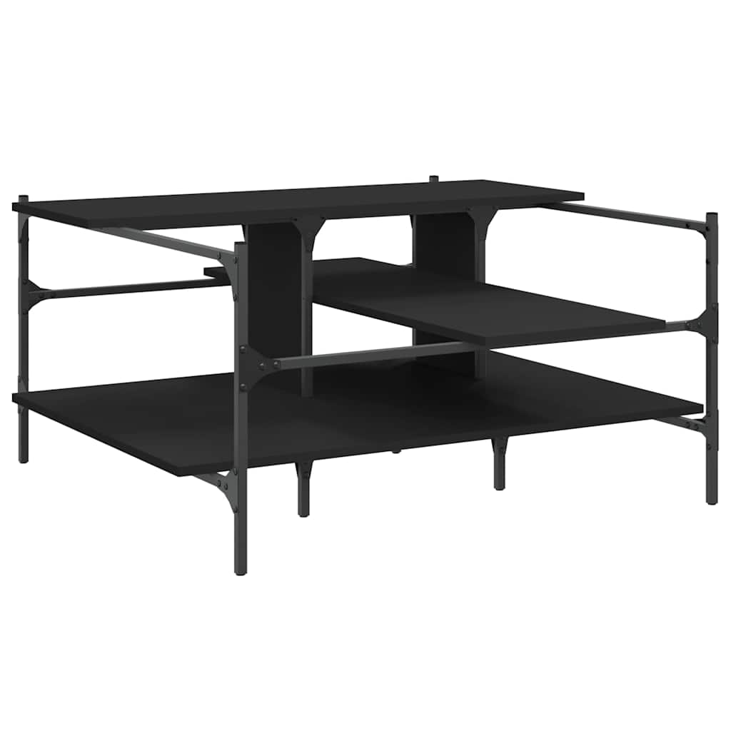 vidaXL Coffee Table Black 100x100x48,5 cm Engineered Wood