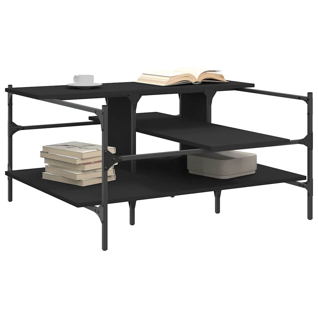 vidaXL Coffee Table Black 100x100x48,5 cm Engineered Wood