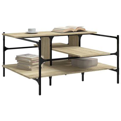 vidaXL Coffee Table Sonoma Oak 100x100x48.5 cm Engineered Wood