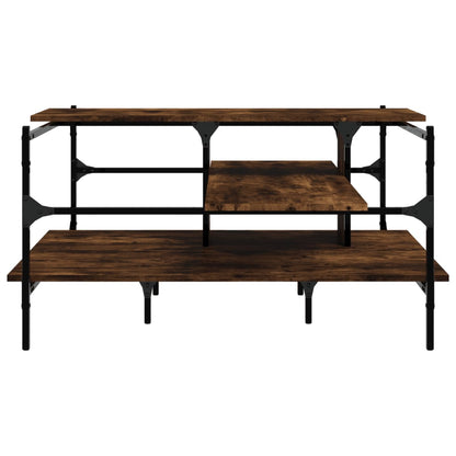 vidaXL Coffee Table Smoked Oak 100x100x48,5 cm Engineered Wood