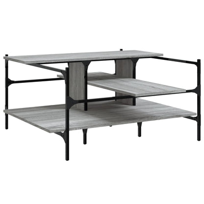 vidaXL Coffee Table Grey Sonoma 100x100x48,5 cm Engineered Wood