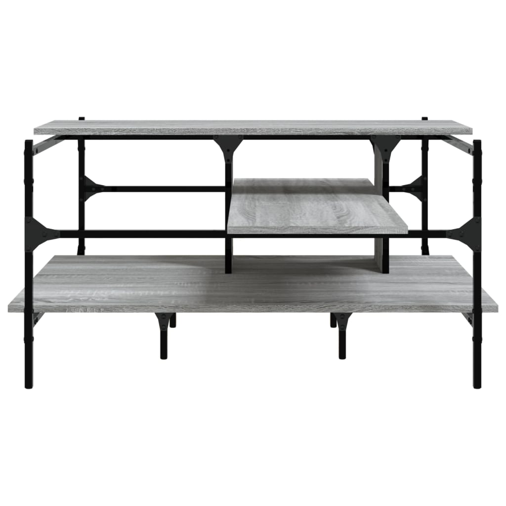 vidaXL Coffee Table Grey Sonoma 100x100x48,5 cm Engineered Wood