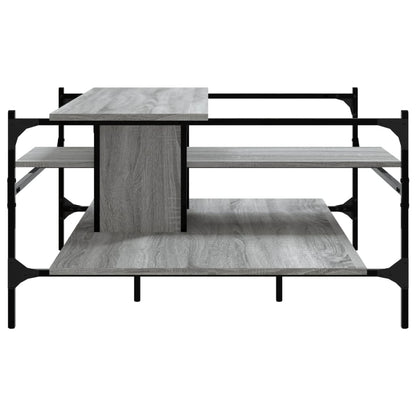 vidaXL Coffee Table Grey Sonoma 100x100x48.5 cm Engineered Wood
