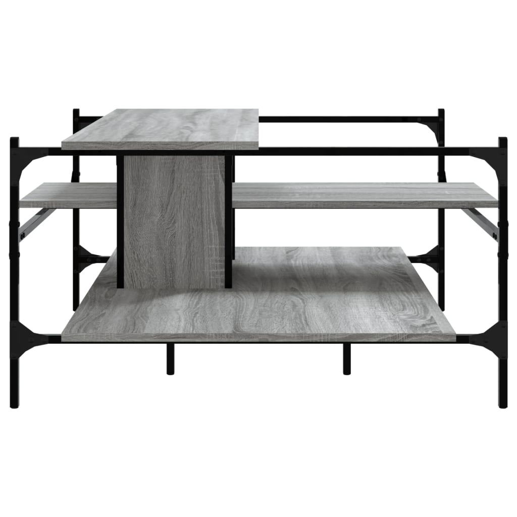 vidaXL Coffee Table Grey Sonoma 100x100x48,5 cm Engineered Wood