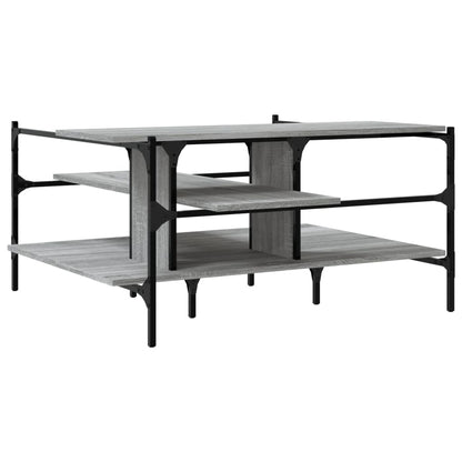vidaXL Coffee Table Grey Sonoma 100x100x48.5 cm Engineered Wood
