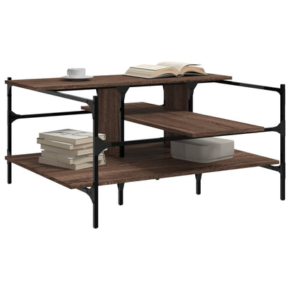 vidaXL Coffee Table Brown Oak 100x100x48,5 cm Engineered Wood