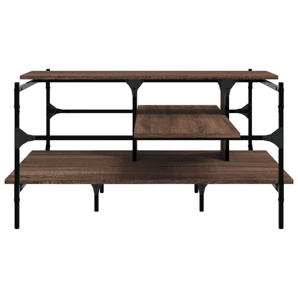 vidaXL Coffee Table Brown Oak 100x100x48,5 cm Engineered Wood