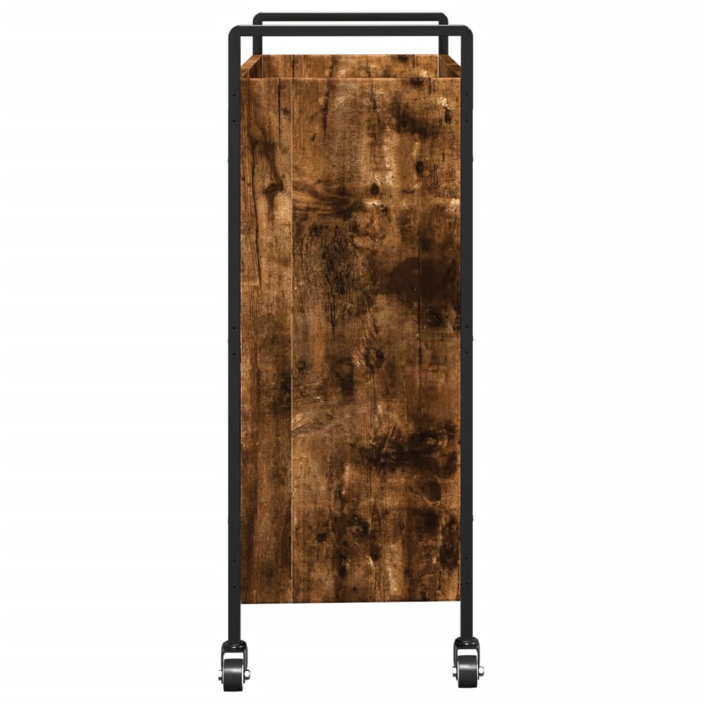 vidaXL Kitchen Trolley Smoked Oak 70x30x82 cm Engineered Wood