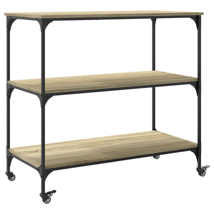 vidaXL Kitchen Trolley Sonoma Oak 102x50x95 cm Engineered Wood
