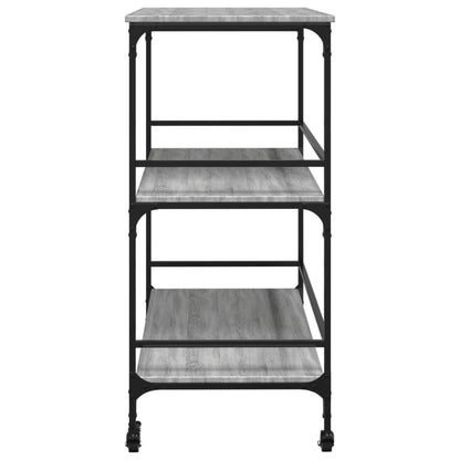 vidaXL Kitchen Trolley Grey Sonoma 100.5x50x105 cm Engineered Wood