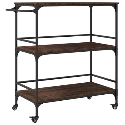 vidaXL Kitchen Trolley Brown Oak 100,5x50x105 cm Engineered Wood