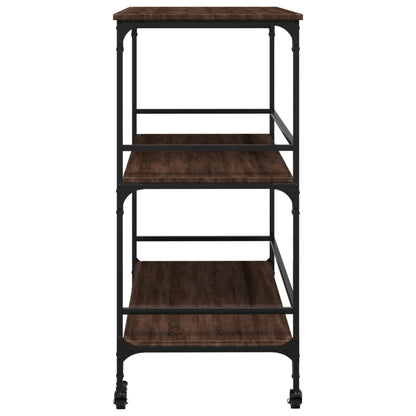 vidaXL Kitchen Trolley Brown Oak 100,5x50x105 cm Engineered Wood