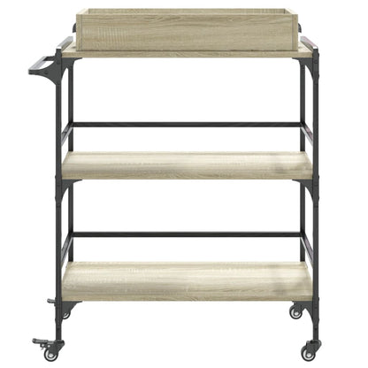 vidaXL Kitchen Trolley Sonoma Oak 81.5x41x92.5 cm Engineered Wood