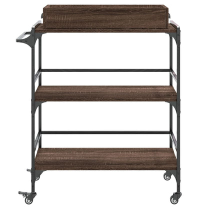 vidaXL Kitchen Trolley Brown Oak 81,5x41x92,5 cm Engineered Wood