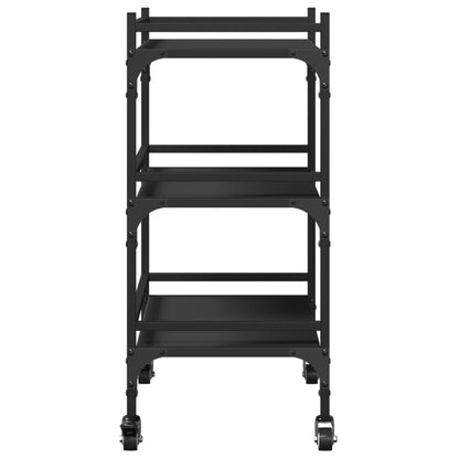 vidaXL Kitchen Trolley Black 50x35x75,5 cm Engineered Wood
