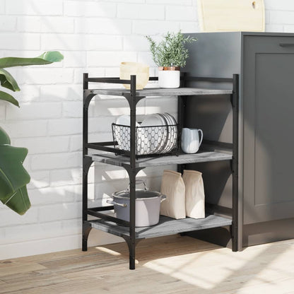 vidaXL Kitchen Trolley Grey Sonoma 50x35x75,5 cm Engineered Wood
