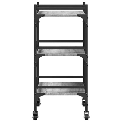 vidaXL Kitchen Trolley Grey Sonoma 50x35x75,5 cm Engineered Wood