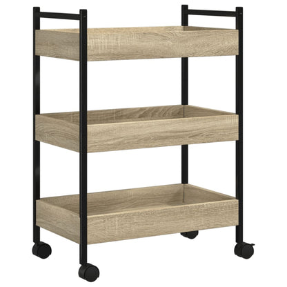 vidaXL Kitchen Trolley Sonoma Oak 50x30x70 cm Engineered Wood