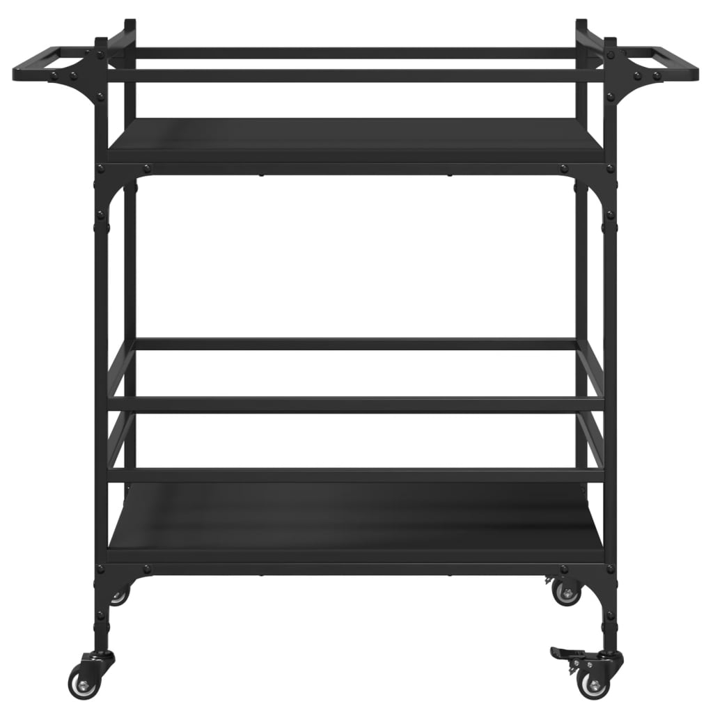 vidaXL Kitchen Trolley Black 82x40x78,5 cm Engineered Wood