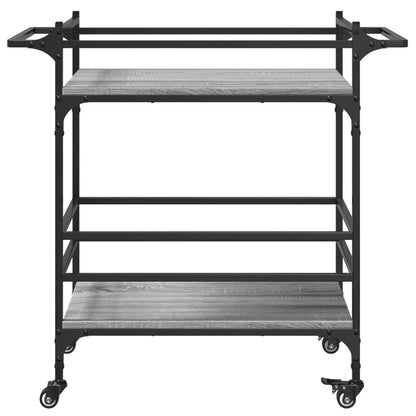 vidaXL Kitchen Trolley Grey Sonoma 82x40x78,5 cm Engineered Wood
