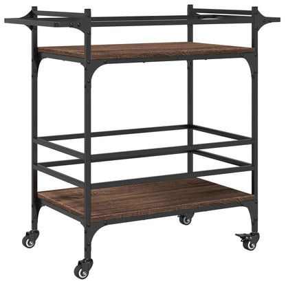 vidaXL Kitchen Trolley Brown Oak 82x40x78,5 cm Engineered Wood
